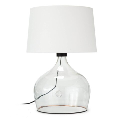 Demi john glass coastal lamp